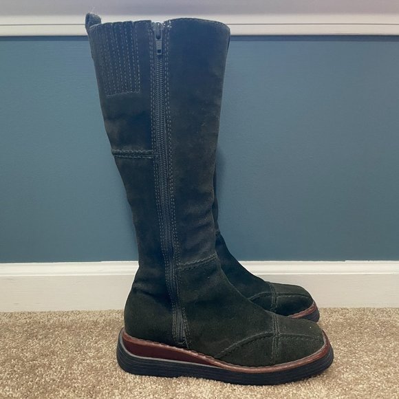 frye green suede boots